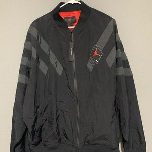 Nike windbreaker legacy jacket black red s…